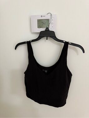 Aerie black cropped bra tank size large